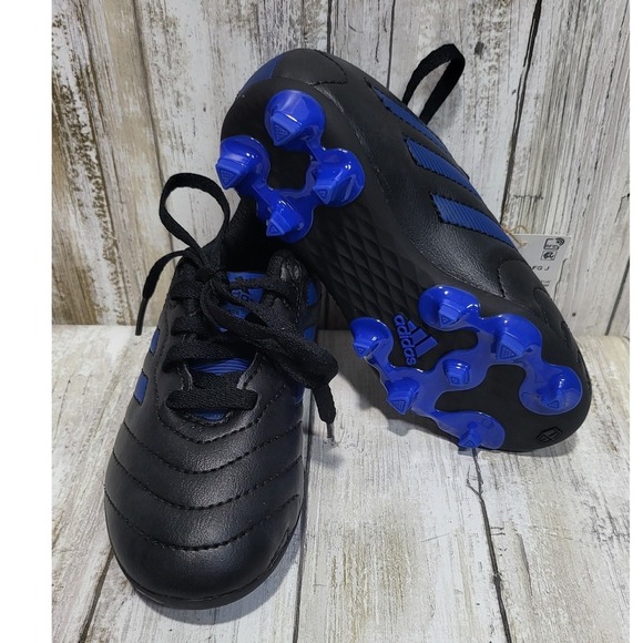 Adidas Goletto VIII FG J Soccer Cleats Black/Royal Blue GX6906 Youth - Picture 3 of 8